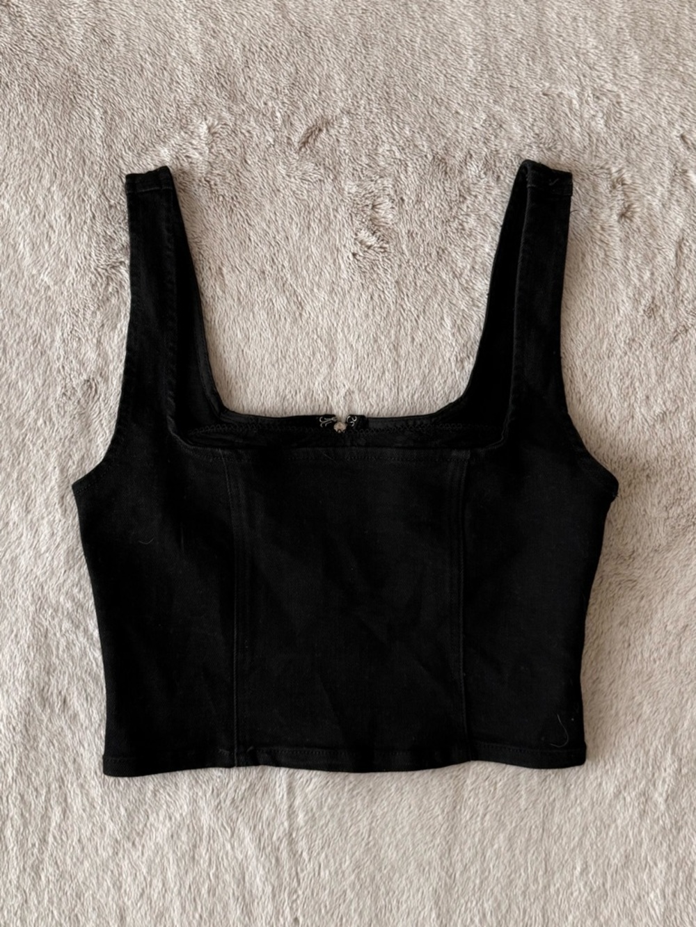 Forever 21 Zip up, Black Jean Crop Top